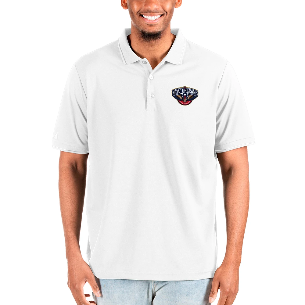 Men's Antigua White New Orleans Pelicans Big & Tall Affluent Polo
