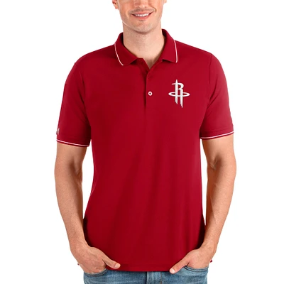 Men's Antigua Red Houston Rockets Affluent Polo
