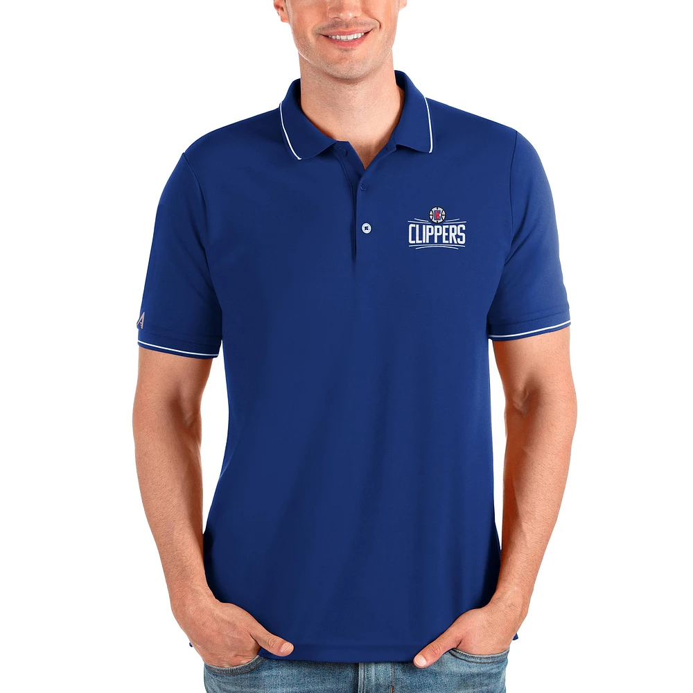 Men's Antigua Royal LA Clippers Affluent Polo