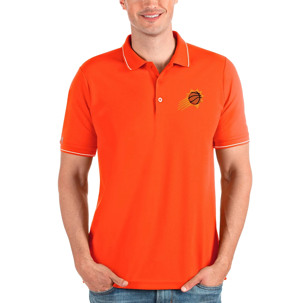 Men's Antigua Orange Phoenix Suns Affluent Polo