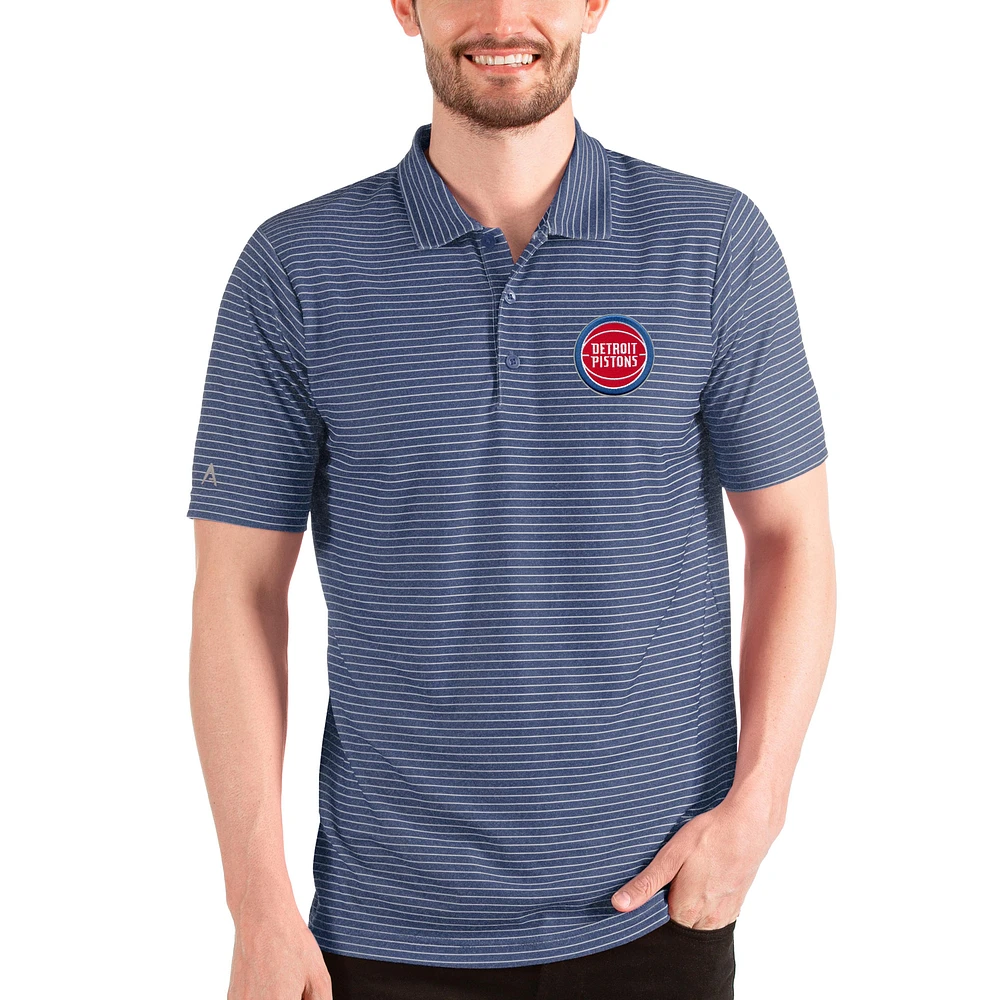 Men's Antigua Navy/White Detroit Pistons Esteem Polo