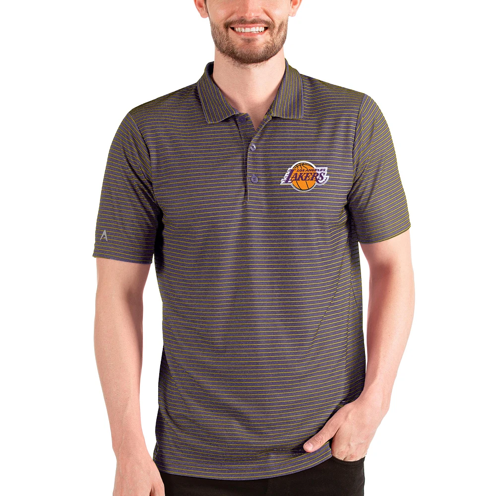 Men's Antigua Purple/Gold Los Angeles Lakers Esteem Polo