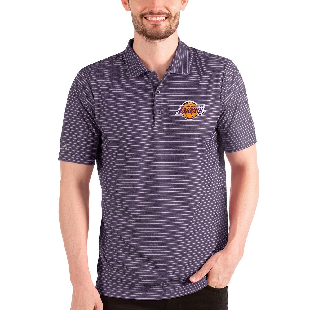 Men's Antigua Purple/White Los Angeles Lakers Esteem Polo