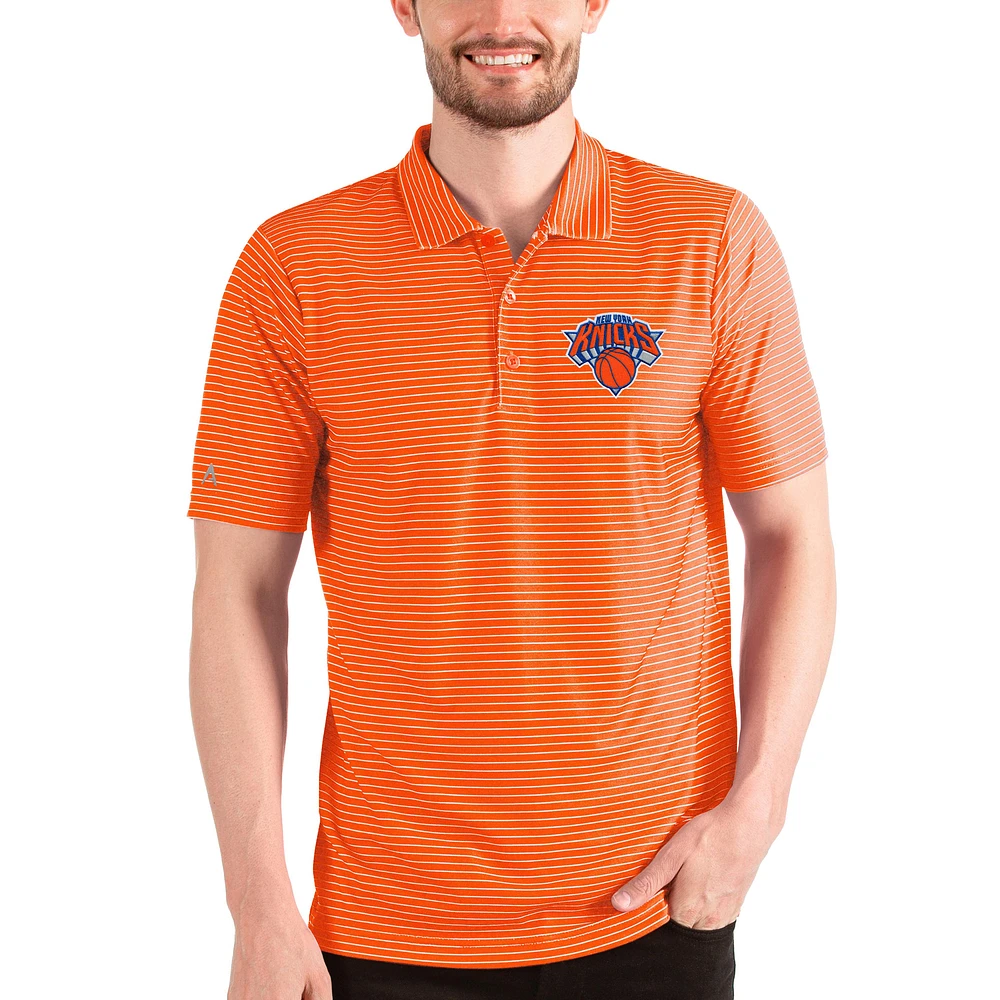 Men's Antigua Orange/White New York Knicks Esteem Polo