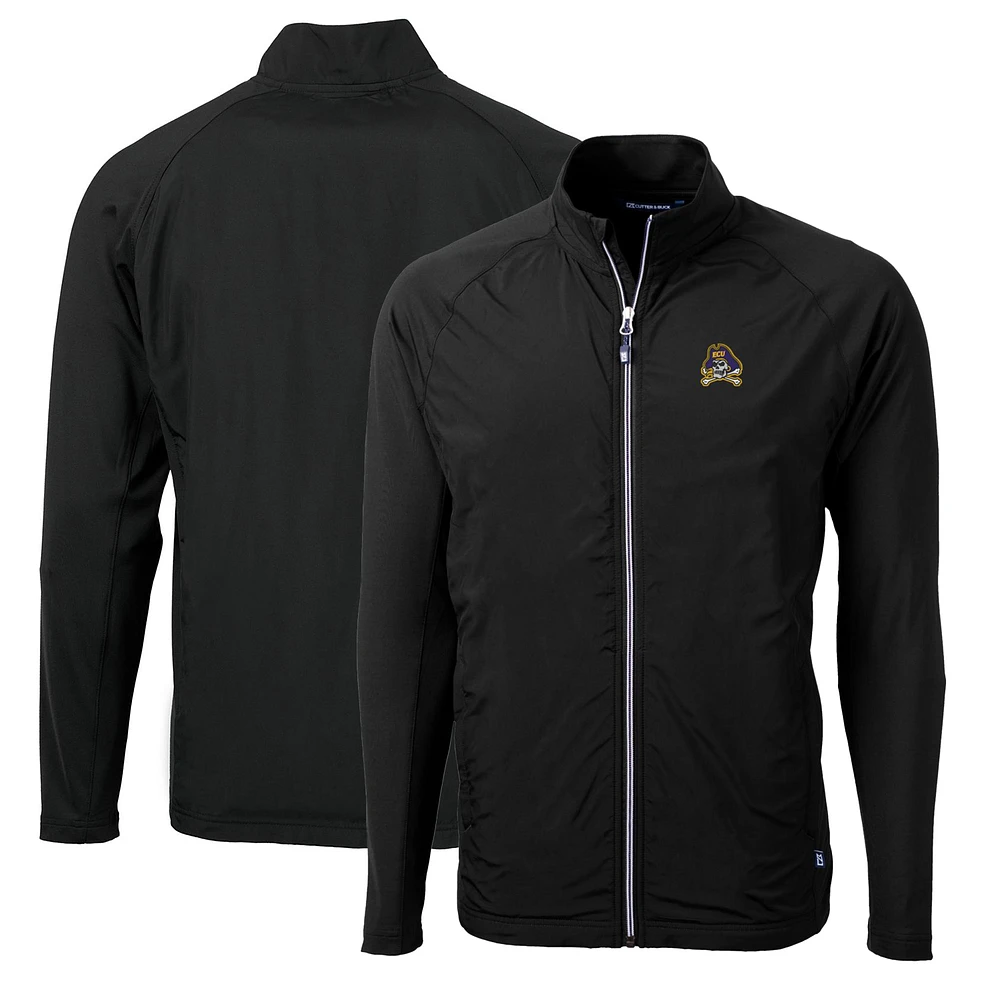 Men's Cutter & Buck Black ECU Pirates Big Tall Adapt Eco Knit Hybrid Recycled Full-Zip Jacket