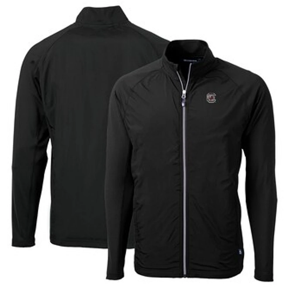 Men's Cutter & Buck South Carolina Gamecocks Big Tall Adapt Eco Knit Hybrid Recycled Full-Zip Jacket