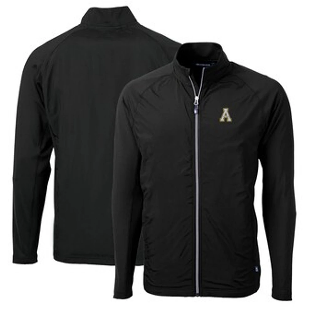 Men's Cutter & Buck Appalachian State Mountaineers Big Tall Adapt Eco Knit Hybrid Recycled Full-Zip Jacket