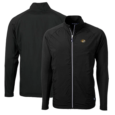 Men's Cutter & Buck Missouri Tigers Big Tall Adapt Eco Knit Hybrid Recycled Full-Zip Jacket