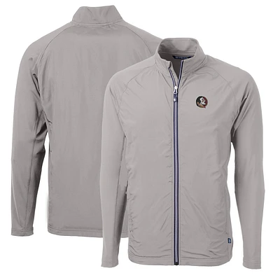 Men's Cutter & Buck Florida State Seminoles Big & Tall Adapt Eco Knit Hybrid Recycled Full-Zip Jacket