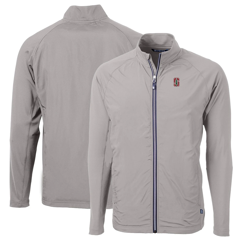 Men's Cutter & Buck Stanford Cardinal Big Tall Adapt Eco Knit Hybrid Recycled Full-Zip Jacket
