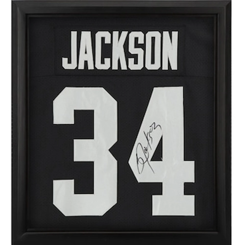 Bo Jackson Los Angeles Raiders Autographed Framed Mitchell & Ness Black Authentic Jersey Shadowbox
