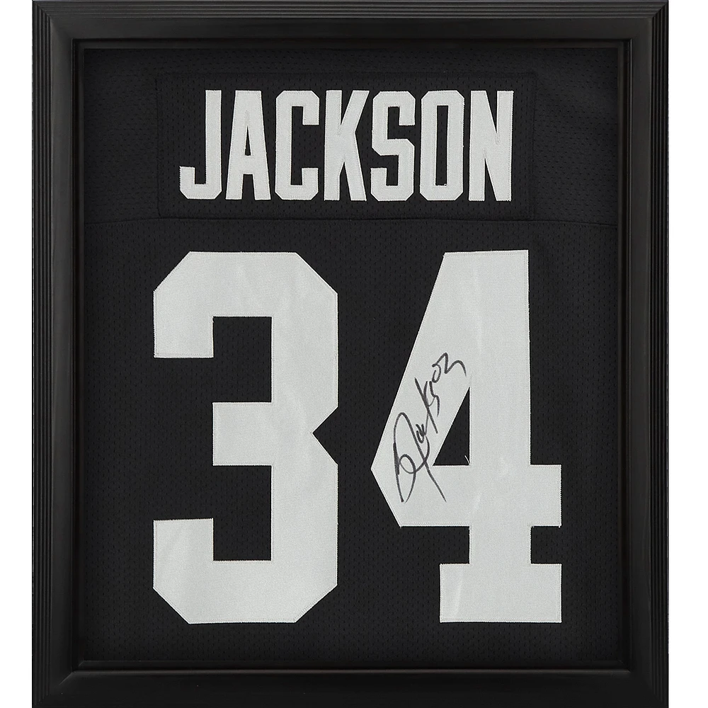Bo Jackson Los Angeles Raiders Autographed Framed Mitchell & Ness Black Authentic Jersey Shadowbox