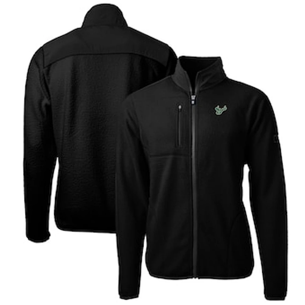Men's Cutter & Buck Black South Florida Bulls Big Tall Cascade Eco Sherpa Fleece Full-Zip Jacket