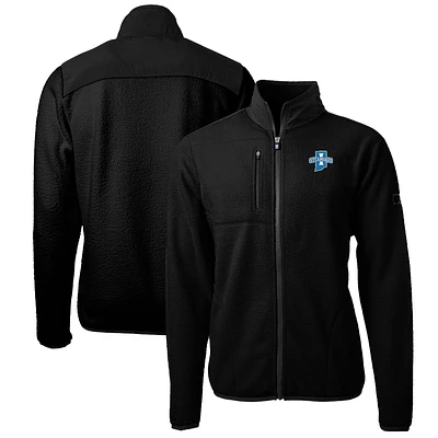 Men's Cutter & Buck Black Indiana State Sycamores Big Tall Cascade Eco Sherpa Fleece Full-Zip Jacket