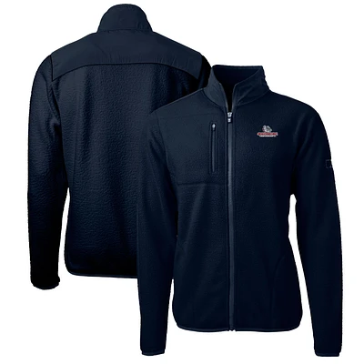 Men's Cutter & Buck Navy Gonzaga Bulldogs Big Tall Cascade Eco Sherpa Fleece Full-Zip Jacket