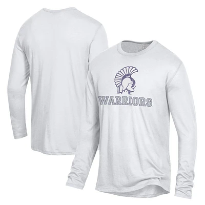 Men's Alternative Apparel White Winona State Warriors Keeper Long Sleeve T-Shirt
