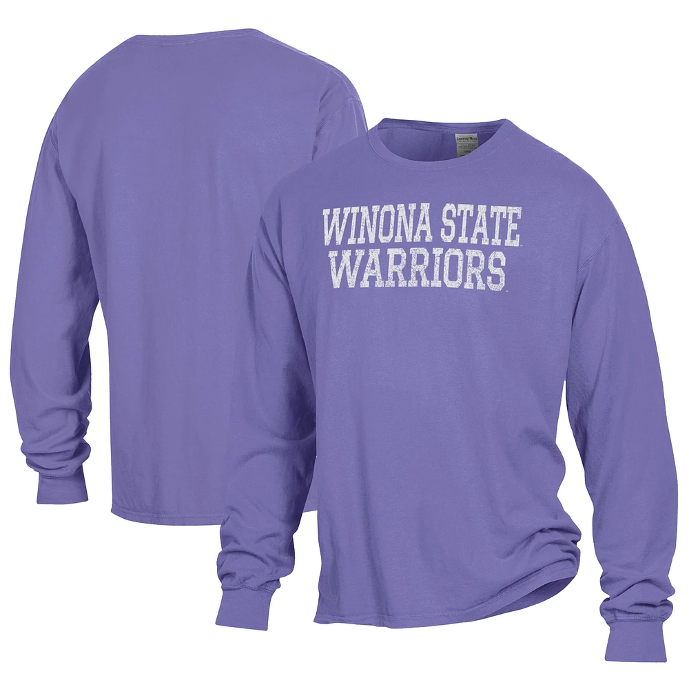 Men's Champion Purple Winona State Warriors Jersey Long Sleeve T-Shirt