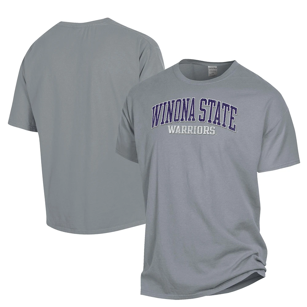 Men's ComfortWash Gray Winona State Warriors Garment Washed T-Shirt