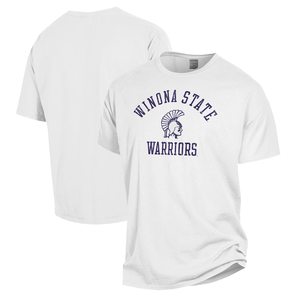 Men's ComfortWash White Winona State Warriors Garment Washed T-Shirt