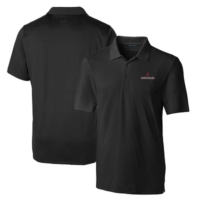 Men's Cutter & Buck Black Santa Clara Broncos Big Tall Forge Stretch Polo