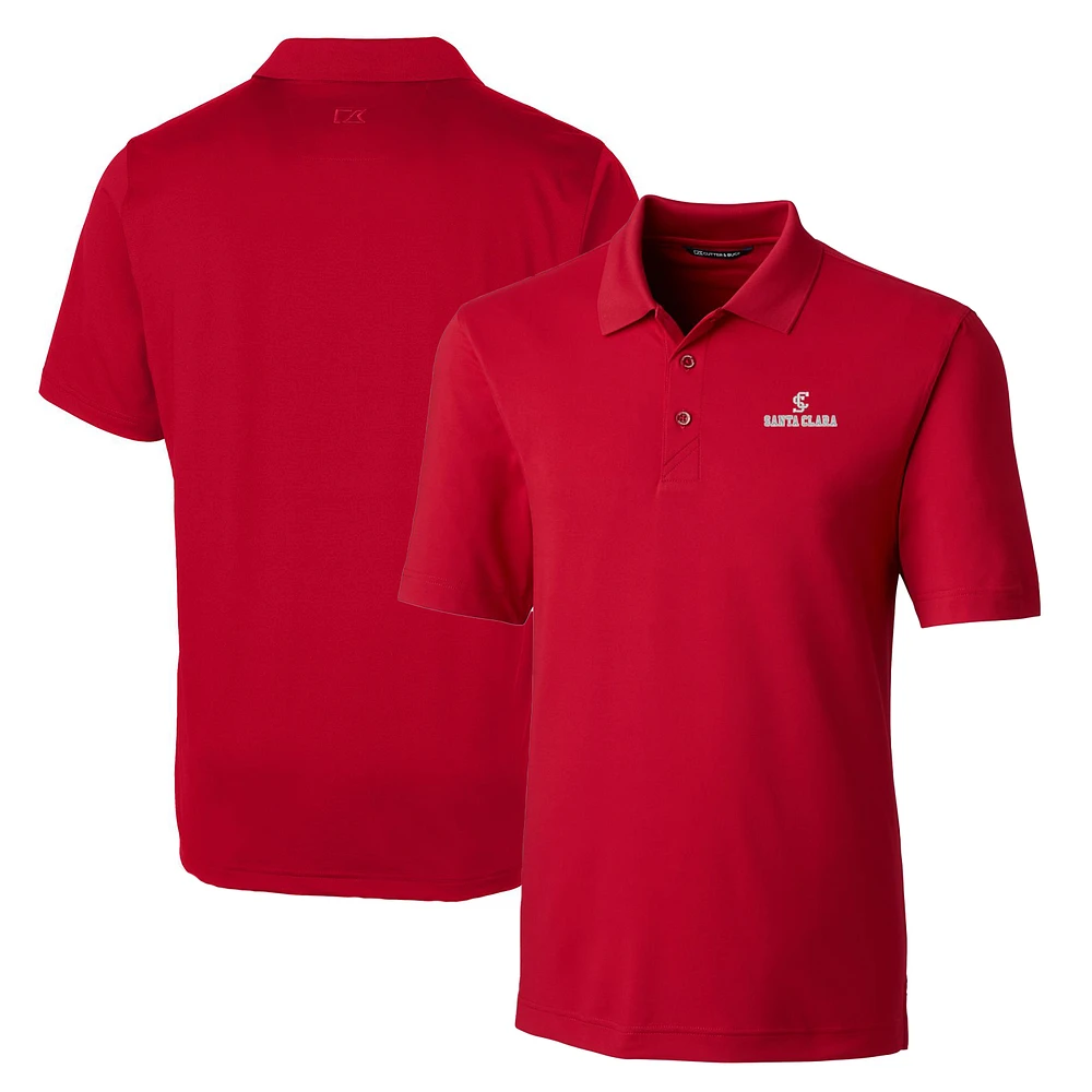 Men's Cutter & Buck Red Santa Clara Broncos Big Tall Forge Stretch Polo