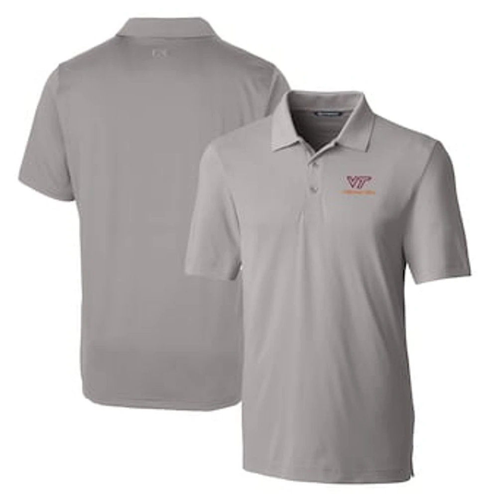 Men's Cutter & Buck Gray Virginia Tech Hokies Big & Tall Forge Stretch Polo