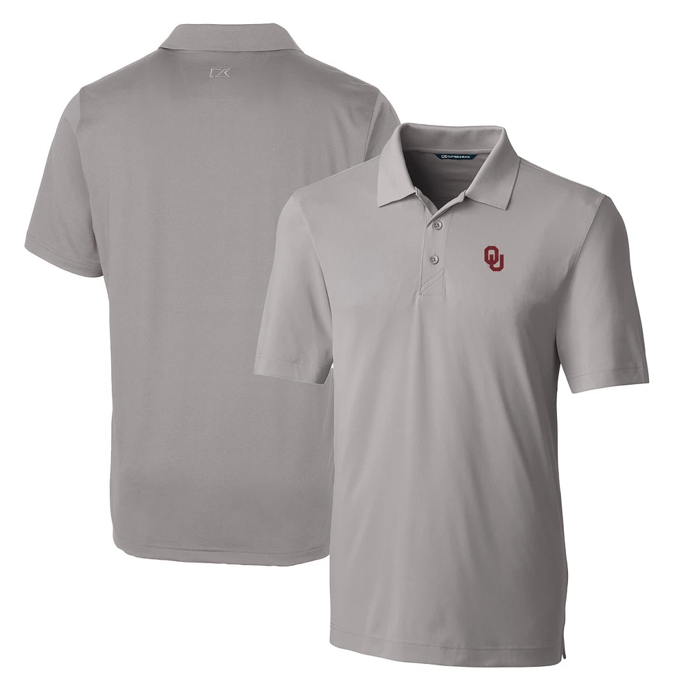 Men's Cutter & Buck Gray Oklahoma Sooners Big & Tall Forge Stretch Polo