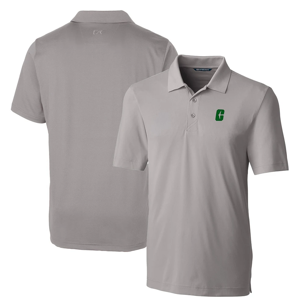 Men's Cutter & Buck Gray Charlotte 49ers Big Tall Forge Stretch Polo