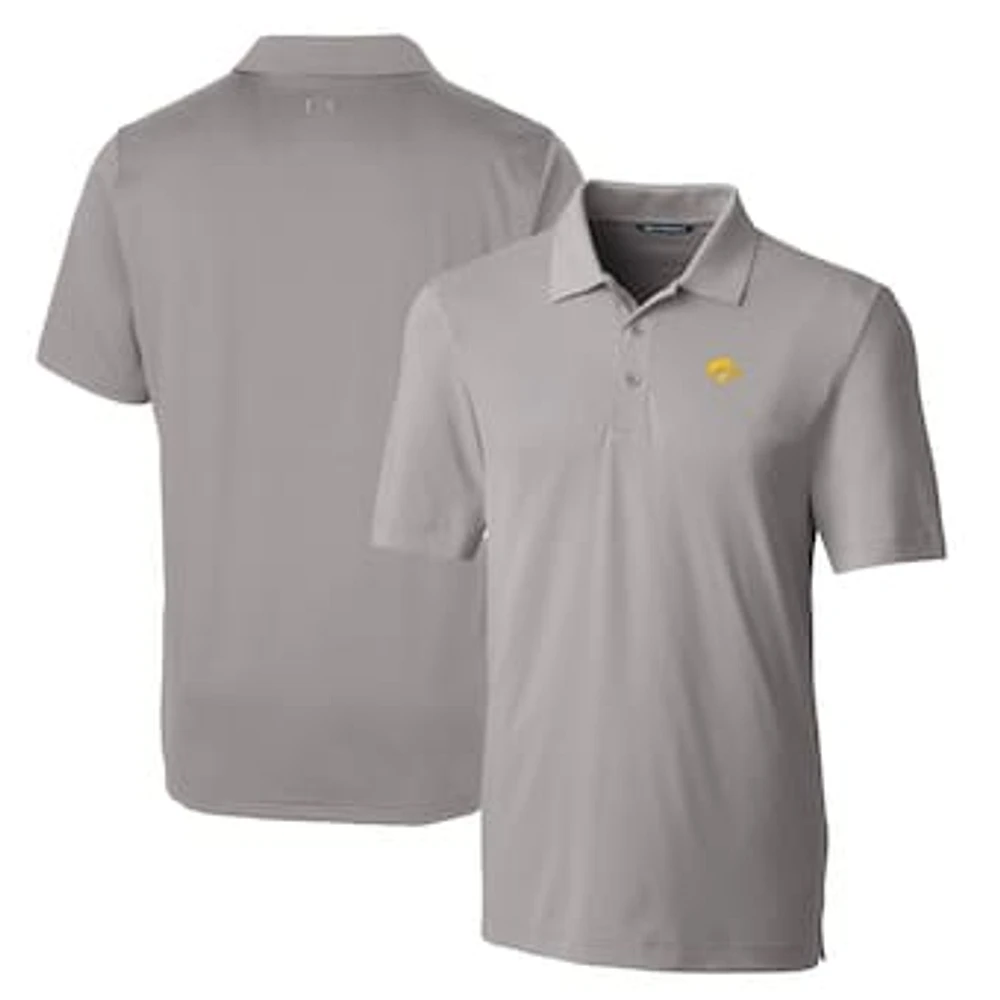 Men's Cutter & Buck Gray Iowa Hawkeyes Big Tall Forge Stretch Polo