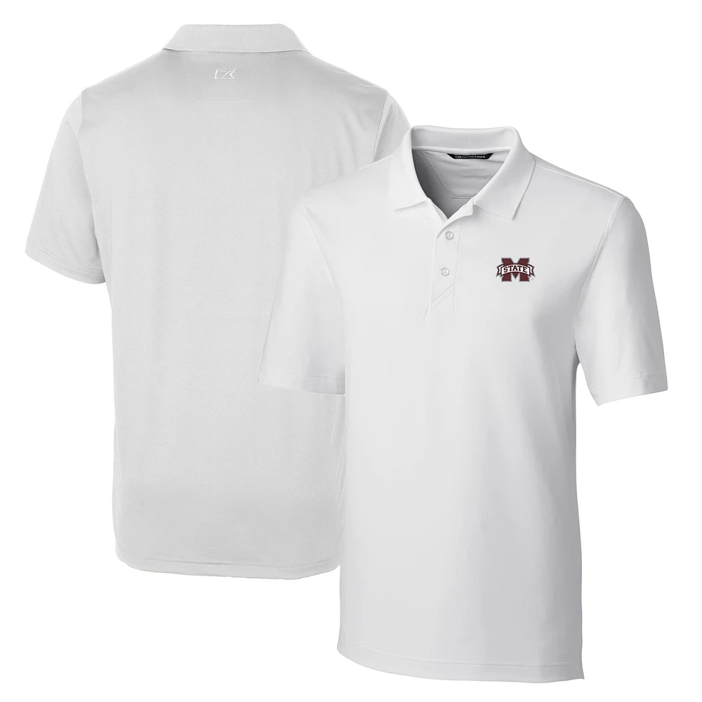 Men's Cutter & Buck White Mississippi State Bulldogs Big Tall Forge Stretch Polo