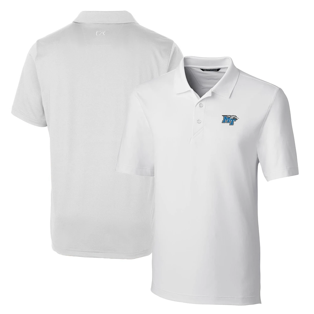 Men's Cutter & Buck White MTSU Blue Raiders Big Tall Forge Stretch Polo