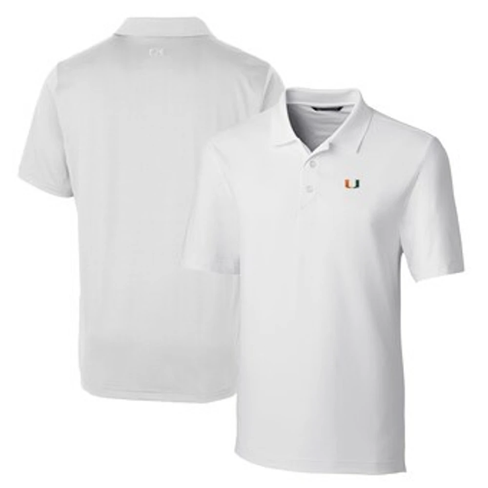 Men's Cutter & Buck White Miami Hurricanes Big & Tall Forge Stretch Polo
