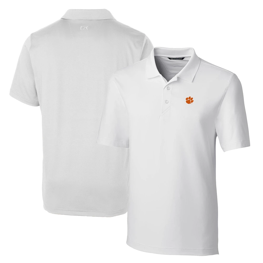 Men's Cutter & Buck White Clemson Tigers Big & Tall Forge Stretch Polo