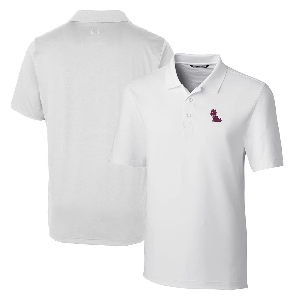 Men's Cutter & Buck White Ole Miss Rebels Big Tall Forge Stretch Polo