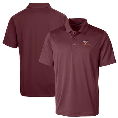 Men's Cutter & Buck Maroon Virginia Tech Hokies Big Tall Prospect Textured Stretch Polo