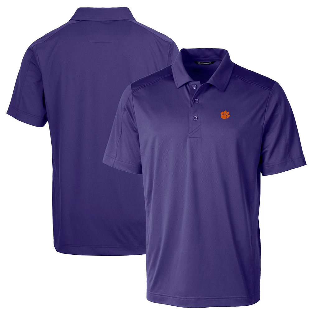 Men's Cutter & Buck Clemson Tigers Big & Tall Prospect Textured Stretch Polo