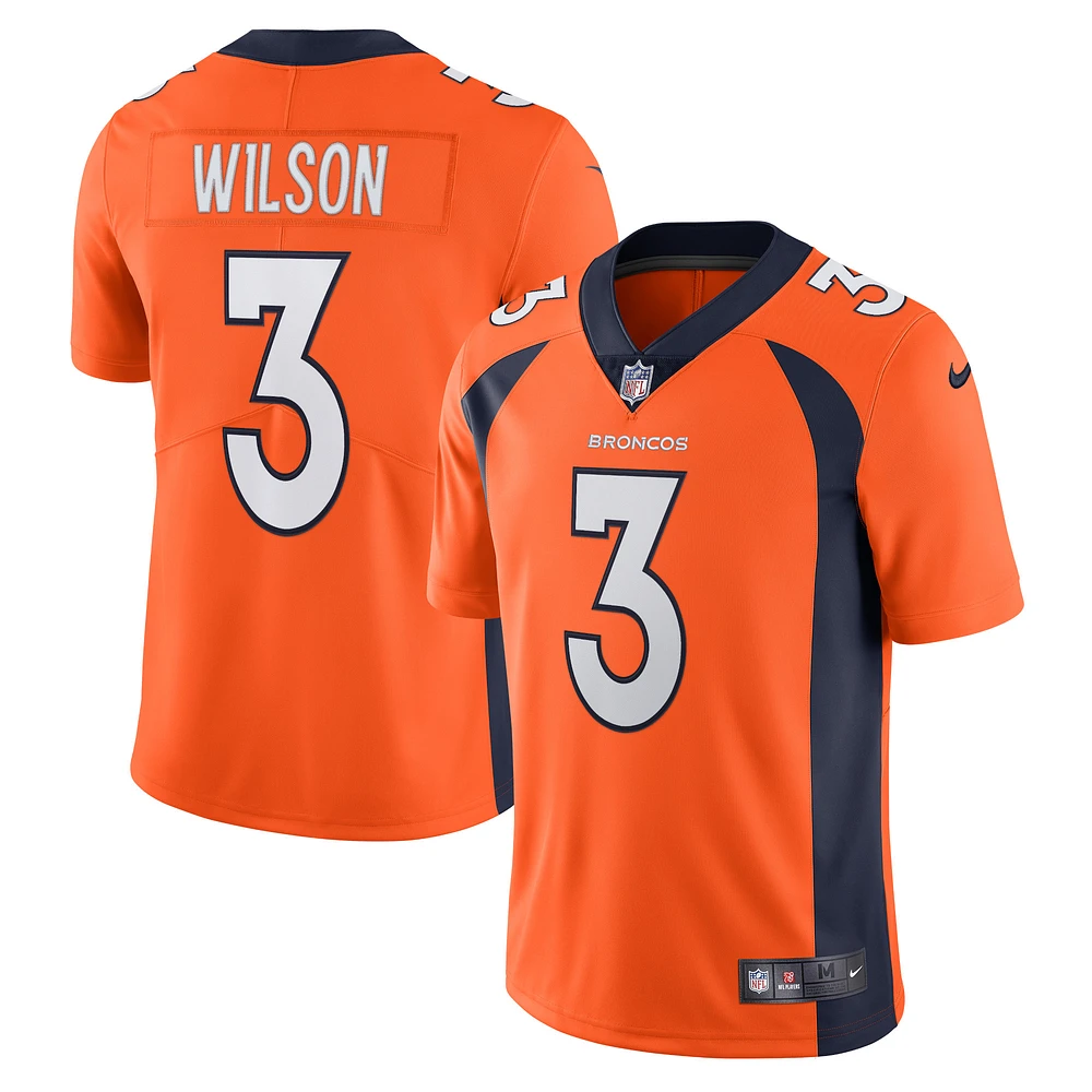 Men's Nike Russell Wilson Orange Denver Broncos Team Vapor Limited Jersey