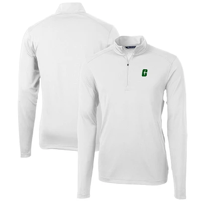 Men's Cutter & Buck Charlotte 49ers Big Tall Virtue Eco Pique Recycled Quarter-Zip Pullover Top