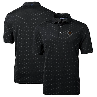 Men's Cutter & Buck Black Virginia Military Institute Keydets Big Tall Virtue Eco Pique Tile Print Recycled Polo