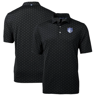 Men's Cutter & Buck Black Saint Louis Billikens Big Tall Virtue Eco Pique Tile Print Recycled Polo