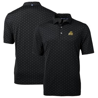 Men's Cutter & Buck Black Bryant Bulldogs Big Tall Virtue Eco Pique Tile Print Recycled Polo