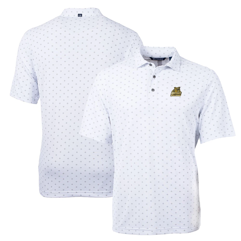 Men's Cutter & Buck White Bryant Bulldogs Big Tall Virtue Eco Pique Tile Print Recycled Polo