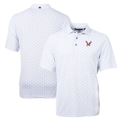Men's Cutter & Buck White Eastern Washington Eagles Big Tall Virtue Eco Pique Tile Print Recycled Polo