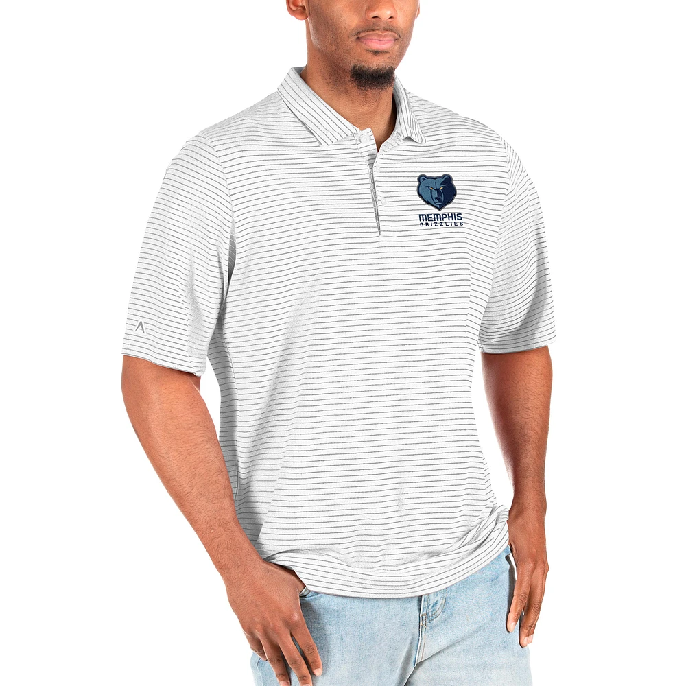 Men's Antigua White Memphis Grizzlies Big & Tall Esteem Polo