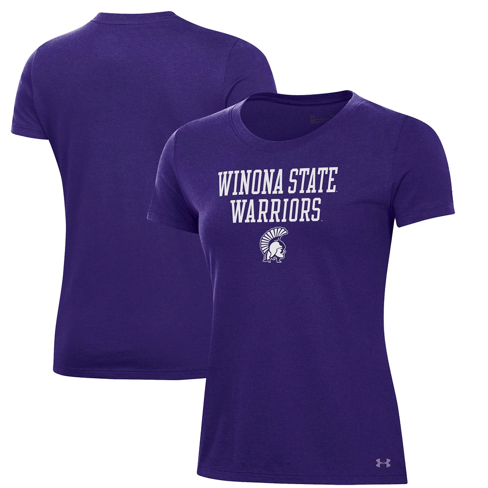 Women's Under Armour Purple Winona State Warriors Performance T-Shirt