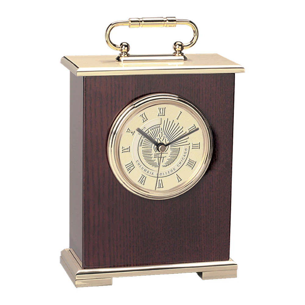 Gold Columbia Renegades Carriage Clock