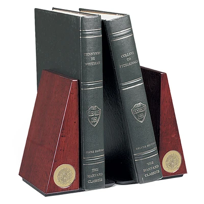 Gold Akron Zips Rosewood Bookends