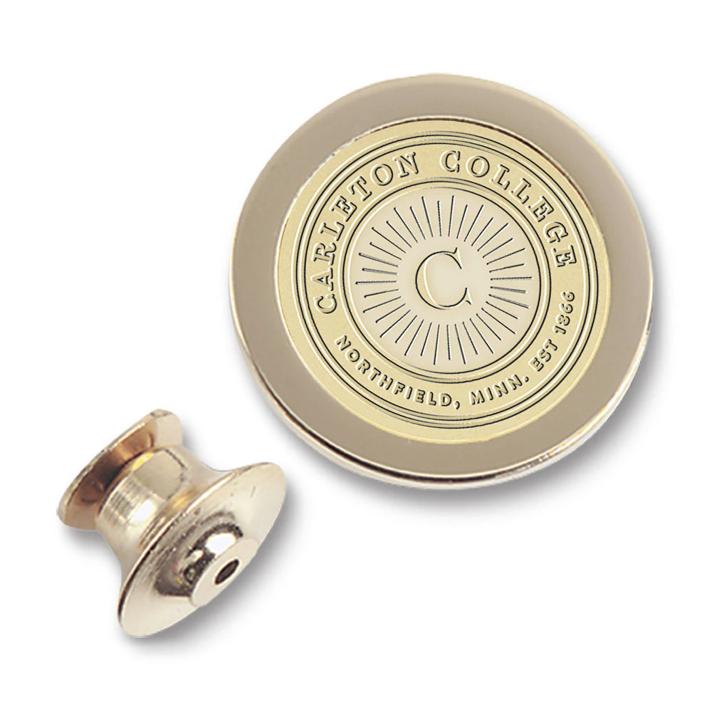 Gold Carleton Knights Logo Lapel Pin