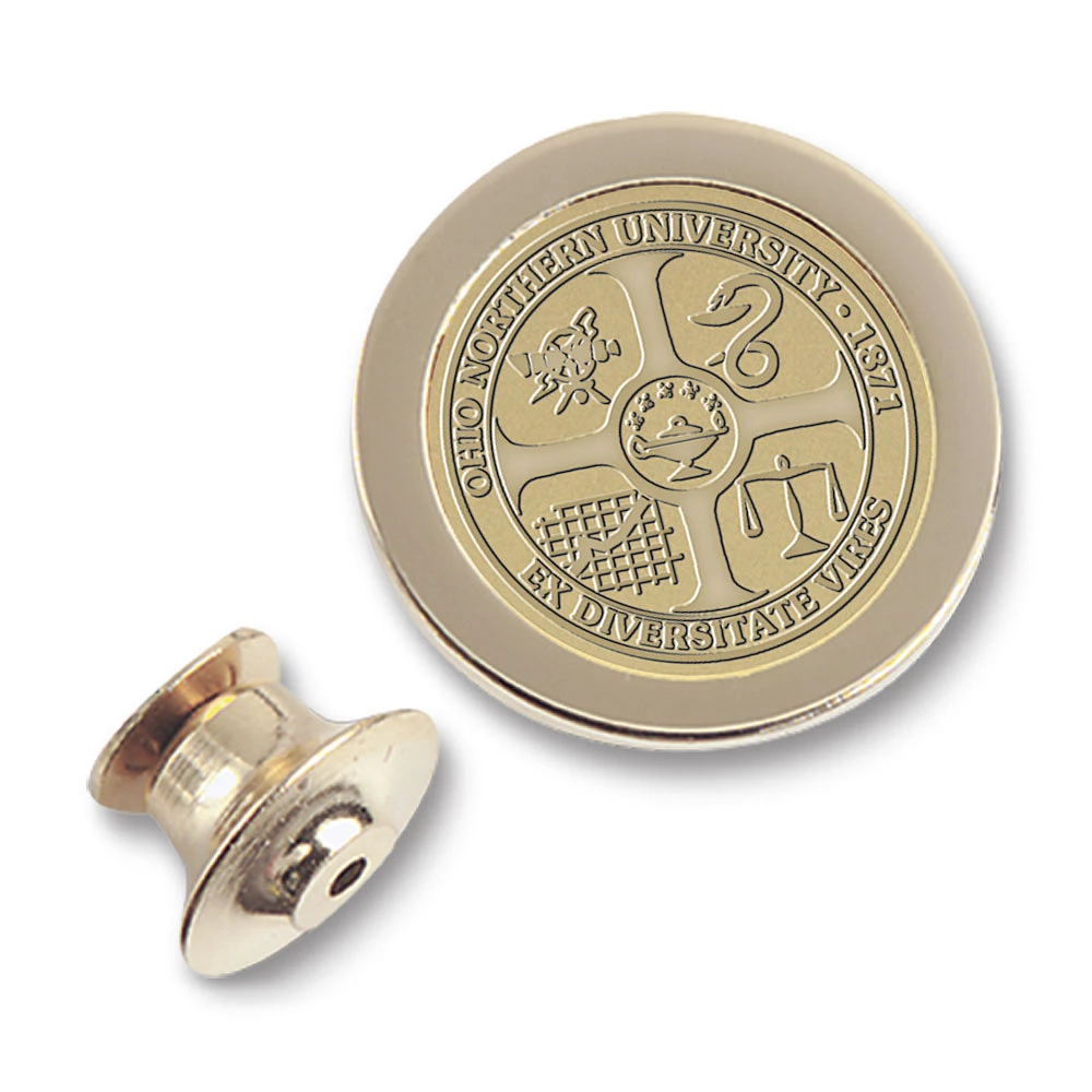 Gold Ohio Northern Polar Bears Logo Lapel Pin