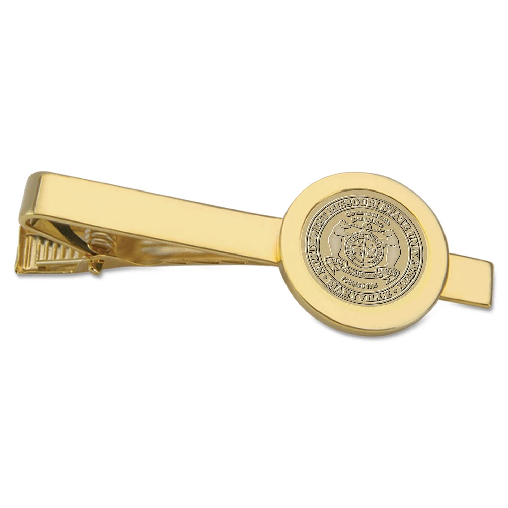 Gold Northwest Missouri State Bearcats Logo Tie Bar